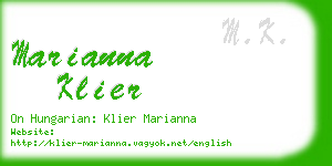 marianna klier business card